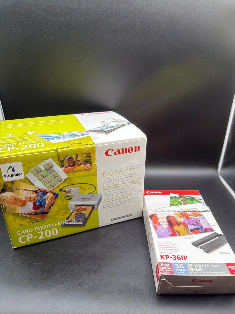 Canon CP-200 Card Photo Printer Tested Working Box + KP-36IP Paper Ink Set